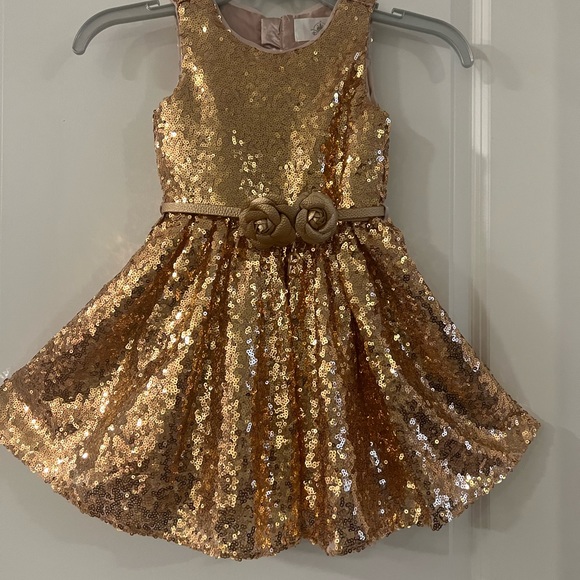Veste Fille Pailletée Or Ruby And Bloom - Taille 7-8 Ans - Neuf Sans étiquettes